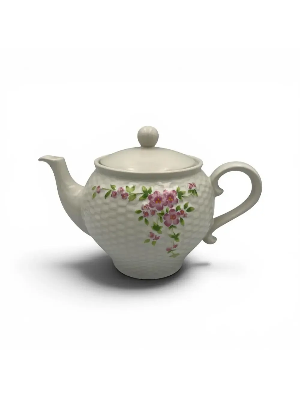 Vintage 1985 Teleflora Floral Porcelain Teapot